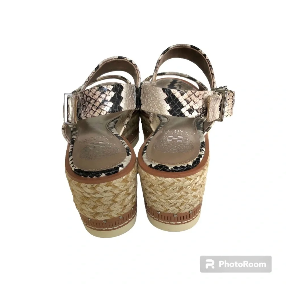 Vince Camuto Marsa Sandals Snakeskin Leather Platform